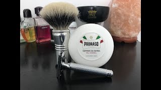 Proraso White Muhle R89 and Carnavis amp Richardson Brush [upl. by Alaek]