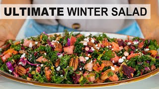 ULTIMATE WINTER SALAD  with maple dijon vinaigrette impress ALL your friends [upl. by Dianthe]