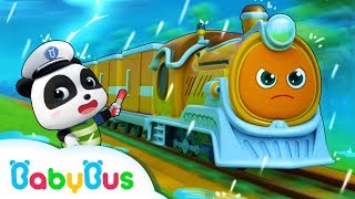 Super Train Delivers the Cargo  Super Panda Rescue Team  Monster Police Truck  BabyBus [upl. by Blau]