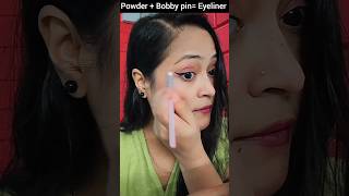 Easy eyeliner hack 😱 eyeliner hack makeuphacks salmatamim8 [upl. by Nna]