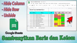 Silahkan dipraktekan CARA MENYEMBUNYIKAN KOLOM DAN BARIS di SPREADSHEET [upl. by Volnak836]