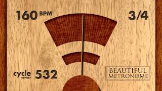 160 BPM 34 Wood Metronome HD [upl. by Ribal284]