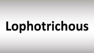 How to Pronounce Lophotrichous [upl. by Christalle558]