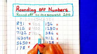 🧿 Round off the following numbers nearest to the 100 । Nearest to the 10 100 and 1000 Rounding off [upl. by Bamford]