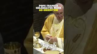 Pope Francis Celebrates Mass Ad Orientem catholic church [upl. by Nipsirc]