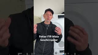 Fehler F19 Miele Geschirrspüler [upl. by Lebam]