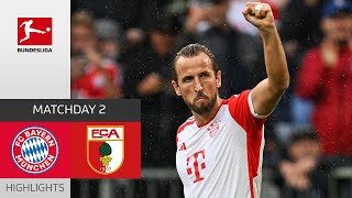 The KaneEffect  Bayern München  FC Augsburg  Highlights  Matchday 2 – Bundesliga 202324 [upl. by Ongineb]