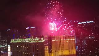 LAS VEGAS New Years Eve FIREWORKS 2024 [upl. by Nahtaoj]