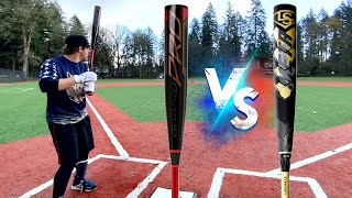 Rawlings QUATRO PRO vs Louisville Slugger META  Composite BBCOR Bat Madness Rematch [upl. by Dasya]