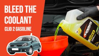 How to bleed the coolant Clio mk2 14 16V 🚗 [upl. by Ahsienroc]