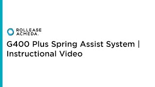 RollEase  G400 Plus Spring Assist System  Instructional Video [upl. by Aihcela]