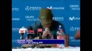 Rafa Nadal se equivoca de idioma en una conferencia en Chile y todos se ríen [upl. by Harrington360]