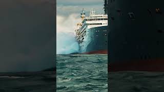 Extreme Sea Conditions Huge Wave Overtakes Cruise Ship from the Rear ExtremeSea waves ship [upl. by Atiuqa]