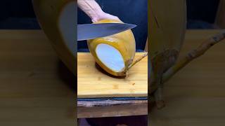 Coconut awesome slice by slice wow asmr satisfying [upl. by Laurie]