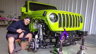 Im Acting Up Putting a 8 F350 Lift Kit On My Jeep Wrangler [upl. by Yelrebmyk775]