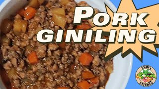 PORK GINILING RECIPE [upl. by Doowrehs]