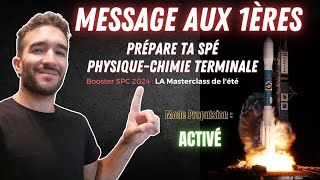 MESSAGE AUX 1ERES 😺 RÉUSSIR TA SPÉ PHYSIQUECHIMIE EN TERMINALE  BEST RECETTE 💯 STAGE PRÉPARATION [upl. by Camilia]