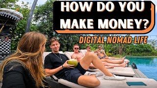 I asked DIGITAL NOMADS how they MAKE MONEY in Bali [upl. by Ellenaej]