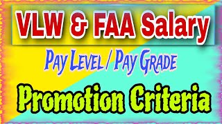 VLW amp FAA Salary Pay Grade Pay Scale [upl. by Anirtac]