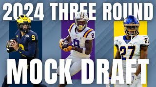 3 ROUND 2024 NFL Mock Draft WITH TRADES  2024 NFL Mock Draft [upl. by Aynna]