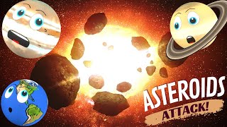 Space for Kids  Asteroids  Solar System Planets [upl. by Pauline]