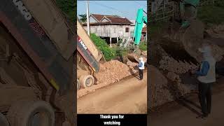 Unexpected Dump Truck 255T Stuck In Mud While Turn Back To Unloading Soil For Road Foundation [upl. by Anomar913]