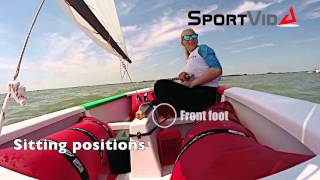 Optimist sailing  upwind sitting positions [upl. by Karl]