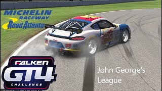 League  S4W7  GT4s at Road Atlanta [upl. by Atilek482]