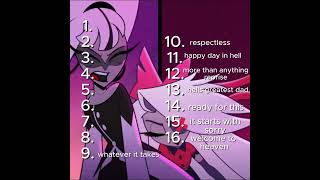 ranking hazbin hotel songs  hazbinhotel vivziepop [upl. by Krissie]