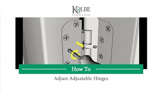 How to Adjust Adjustable Hinges [upl. by Ahsitul]