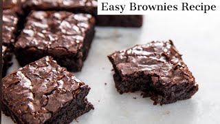 Easy Brownies Recipe [upl. by Akirdna372]