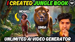 I made animated JUNGLE BOOK better than Hollywood  Unlimited text to video AI generator  faceless [upl. by Vani]