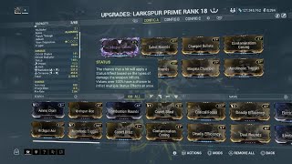 Warframe nuker larkspur prime build [upl. by Alexina]