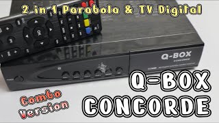 Review Q Box Concorde Versi Combo 2 in 1 Parabola amp TV Digital Support Internetan [upl. by Ennayd641]