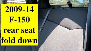 How to fold down rear seat back on 200920014 Ford F150 Super Crew [upl. by Ijnek]