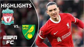 🔴 CRUISE CONTROL 🔴 Liverpool vs Norwich City  FA Cup Highlights  ESPN FC [upl. by Aikrehs]