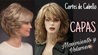 Los mejores CORTES DE CABELLO A CAPAS para Mujeres de toda edad Movimiento y Volumen al Instante [upl. by Ydnem]