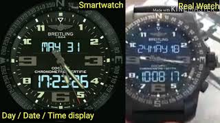 Smartwatch Face  Breitling Cockpit B50 Night Mission [upl. by Rendrag629]