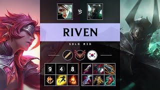 Riven Mid vs Mordekaiser Rampage  KR Grandmaster Patch 1421 [upl. by Aisilef]