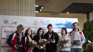 Small Medal Ceremony Worlds 2012 Ice Dance [upl. by Herodias]