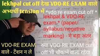 VDORE EXAM  cut offlekhpal final cut off मे बड़ा अंतरcut offresultnormalizationfinal cut off [upl. by Gillespie]