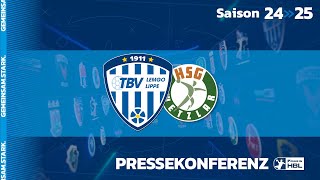 Pressekonferenz TBV Lemgo Lippe  HSG Wetzlar 190924 [upl. by Ubana345]