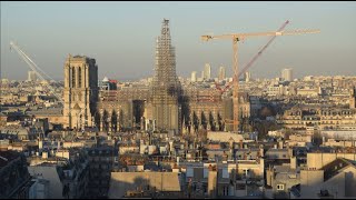 Timelapse  Léchafaudage de NotreDame de Paris [upl. by Mcdonald]