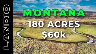 180 Acres of MONTANA Land for Sale with Creek • LANDIO [upl. by Hibbitts460]