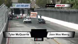 JOON MAENG vs TYLER MCQUARRIE During Top 32 2012 Formula Drift Round 1  Long Beach California [upl. by Adnilahs]