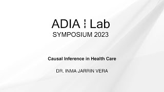 Casual Inference in Health Care by Dr Inma Jarrin Vera [upl. by Eyla]