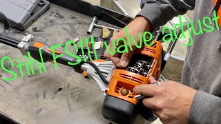 Stihl FS111 valve adjustment [upl. by Rabiah]