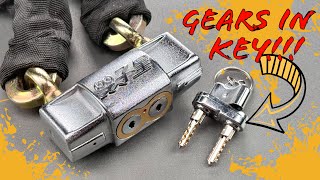 1613 Picking a GearDriven Double Prong Key [upl. by Ecirpac]