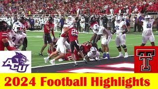 Abilene Christian vs Texas Tech Football Game Highlights 8 31 2024 [upl. by Lange]