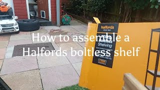 How to assemble a Halfords Boltless Shelf shelfs diy assembly halfords tutorial tutorials fyp [upl. by Anayeek567]